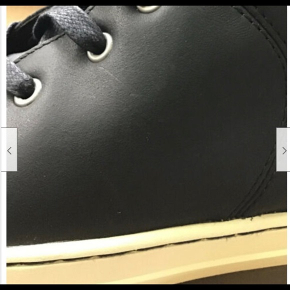 UGG Croft Black Calf Ankle Lace Up Fur Bootie 8.5 - Picture 6 of 8